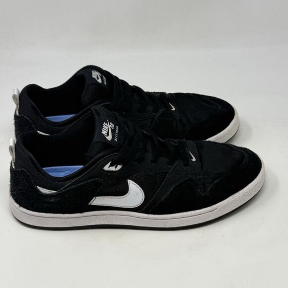 Nike SB Alleyoop Sneakers Mens 11 Black Suede Mesh Low Top Skate Shoes CJ0882001 - Picture 3 of 16